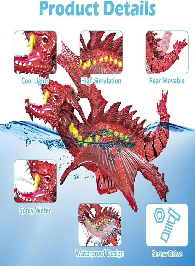 EXOMOON لعبة ديناصور إكسومون للتحكم عن بعد، مسبح، قارب تحكم عن بعد عالي المحاكاة بتردد 2.4 جيجاهرتز، مناسب للبنين والبنات من عمر 8 إلى 12 سنة، هدية مثالية لأعياد الميلاد والهالوين، أو للعب في المسبح. - Image 5
